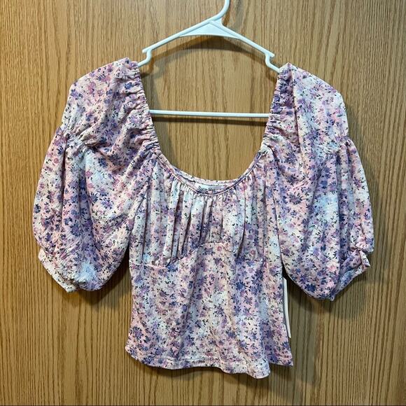 Roommates Tops - NEW Roommates Boho Floral Off the Shoulder Crop Top Women's Size Small